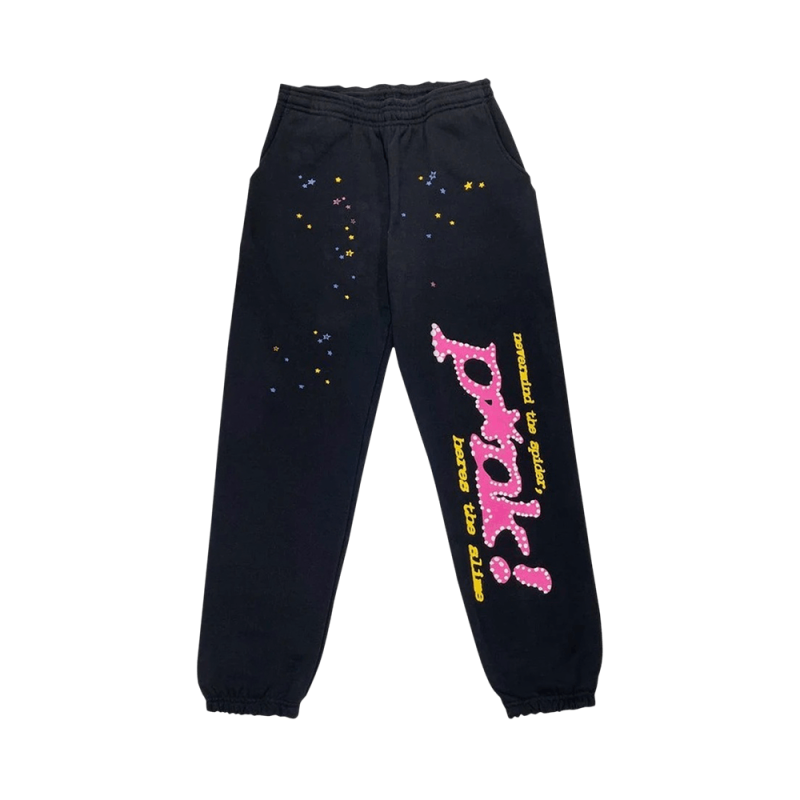 Sp5der P*NK Sweatpants Black