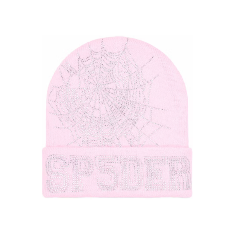 Sp5der Web Beanie Pink