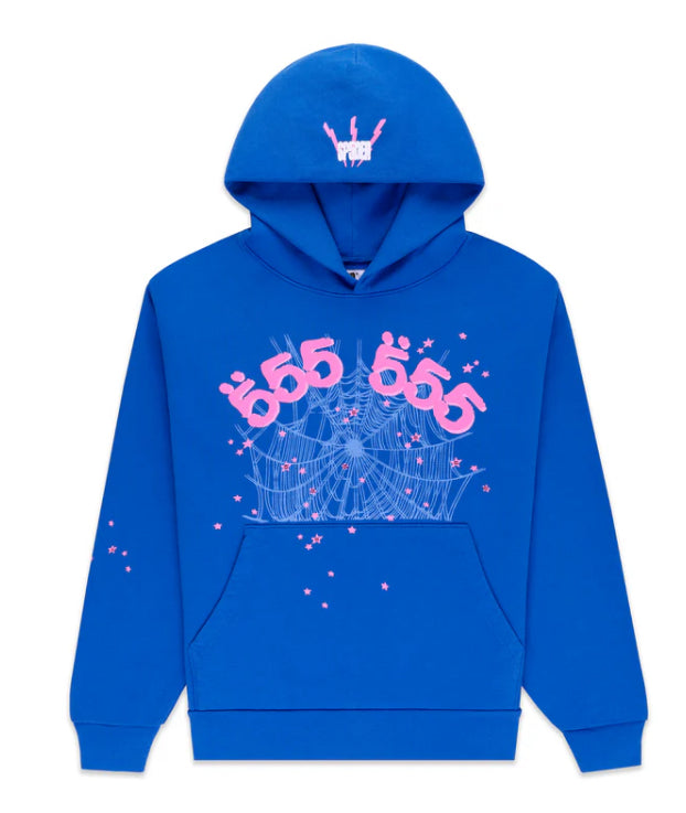 SP5ER-ANGEL NUMBER HOODIE-SS05FW24BLU