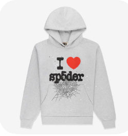 SP5DER-HEATHER GREY SOUVENIR HOODIE-SS18FW24HGR