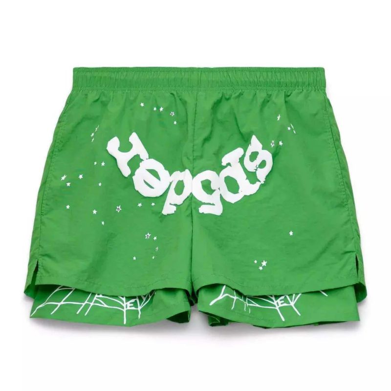 Sp5der Green OG Web Double Layer Short