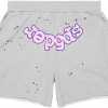 Sp5der OG Web Logo Sweat Short Heather Grey