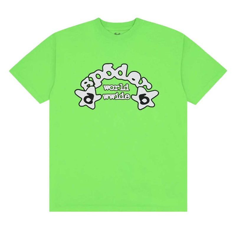 Sp5der Worldwide Tee Slime Green